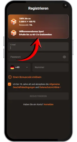 Bonus-Auswahl im Casino