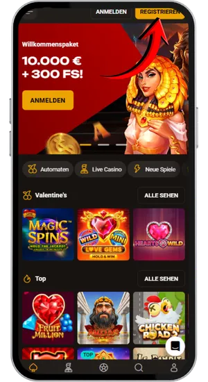 Casino-Registrierungsformular