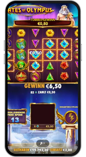 Freispielrunde mit aktiven Multiplikatoren