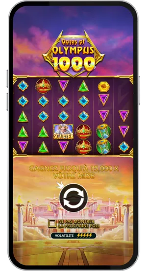 Écran principal du jeu Gates of Olympus 1000