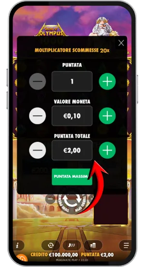 Schermata di selezione della puntata