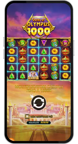 Schermata iniziale del gioco con griglia dei simboli