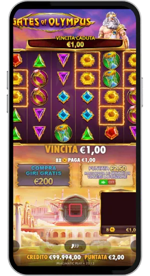 Vincita a cascata con simboli scatter sui rulli