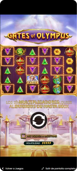 Pantalla principal de Gates of Olympus