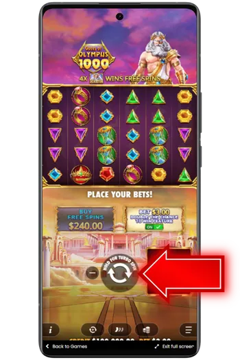Schakel autoplay in Gates of Olympus 1000